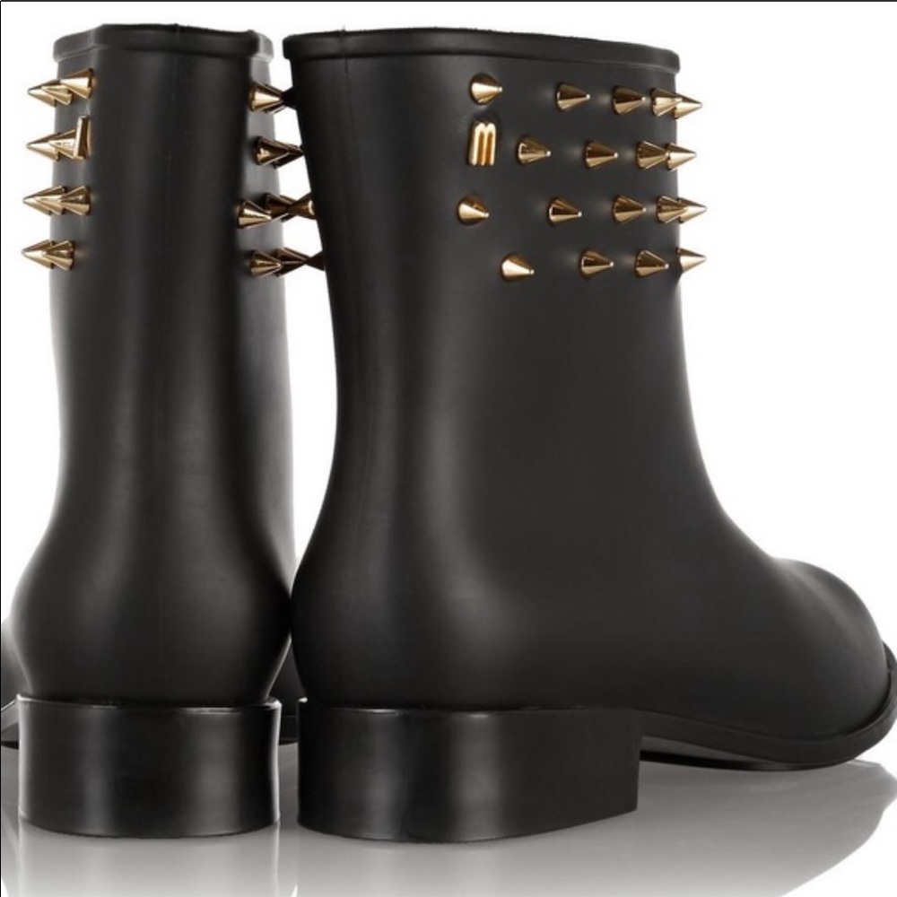 Melissa | Moon Dust Studded Ankle Rainboot